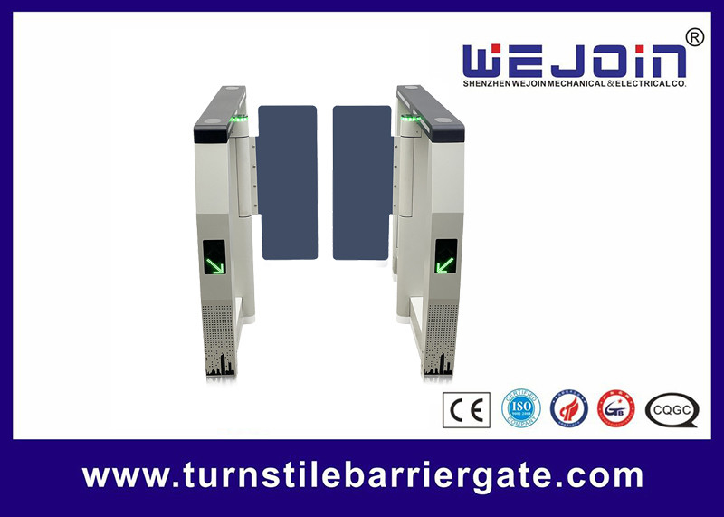 High Security Glass Arm Swing Barrier Gate Turnstile With Face Recognition